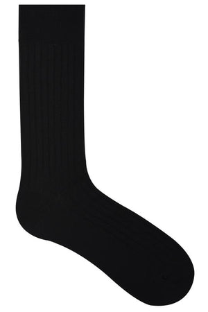Balenzia Premium Mercerised Crew Rib Socks For Men- (Pack of 1 Pair/1U)(Black) - Balenzia