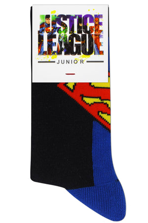 Justice League By Balenzia Crew Socks for Kids (Pack of 3 Pairs/1U)(5-8 Years) - Balenzia