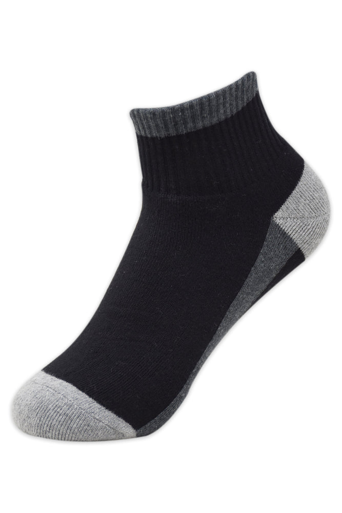 Balenzia Men Cushioned High Ankle socks - Dark Grey, Light Grey,Black -(Pack of 3 Pairs/1U)- Sports Socks - Balenzia