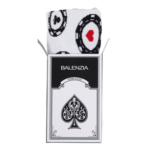 
            
                Load image into Gallery viewer, Balenzia Special Edition Poker Crew Length Socks for Men- Black,White (Free Size)(Pack of 2 Pairs/1U) - Balenzia
            
        