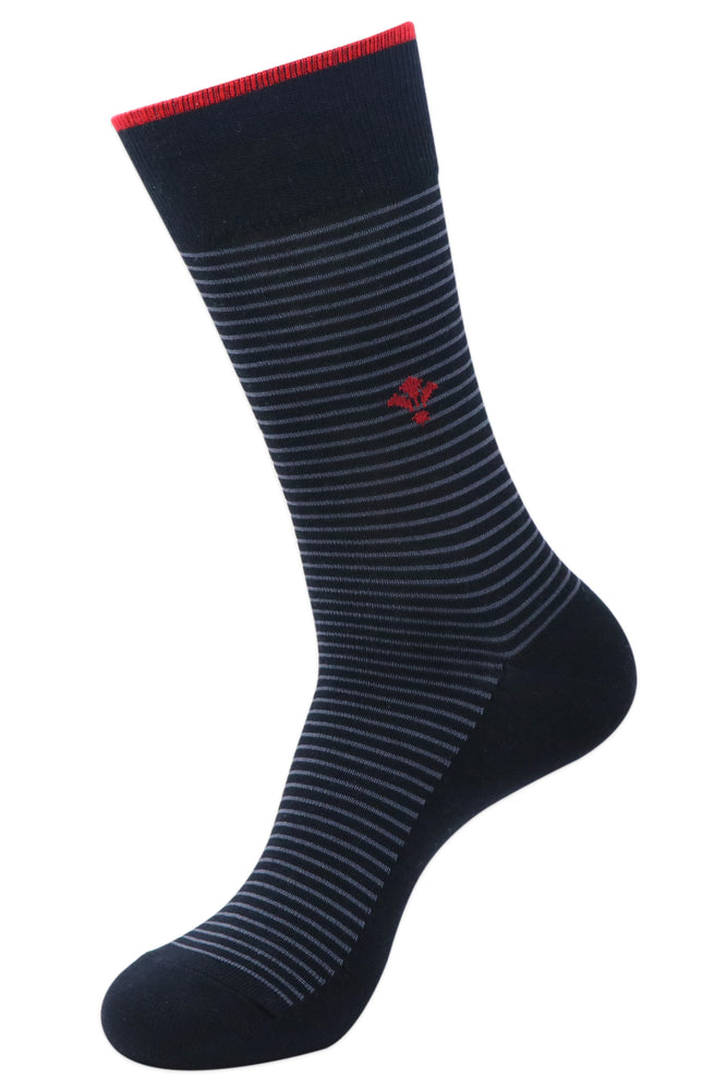 Balenzia Men's Formal/Casual Striped Calf length/Crew length socks (Pack of 5 Pairs/1U)Multicolored - Balenzia