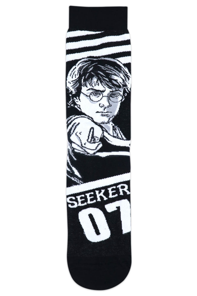 Balenzia x Harry Potter Limited Edition Seeker 07 Crew Socks - Crew Socks for Men (Pack of 1 Pair/1U)- Black - Balenzia