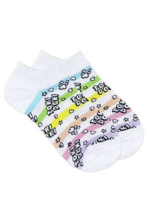 Balenzia x tokidoki pattern lowcut socks for women (Pack of 1 Pair/1U) (Free Size)White - Balenzia