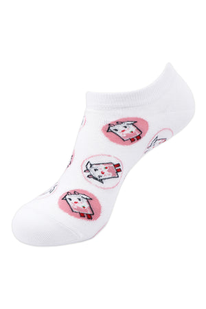 
            
                Load image into Gallery viewer, Balenzia x tokidoki strawberry milk lowcut socks for women (Pack of 1 Pair/1U) (Free Size) White - Balenzia
            
        