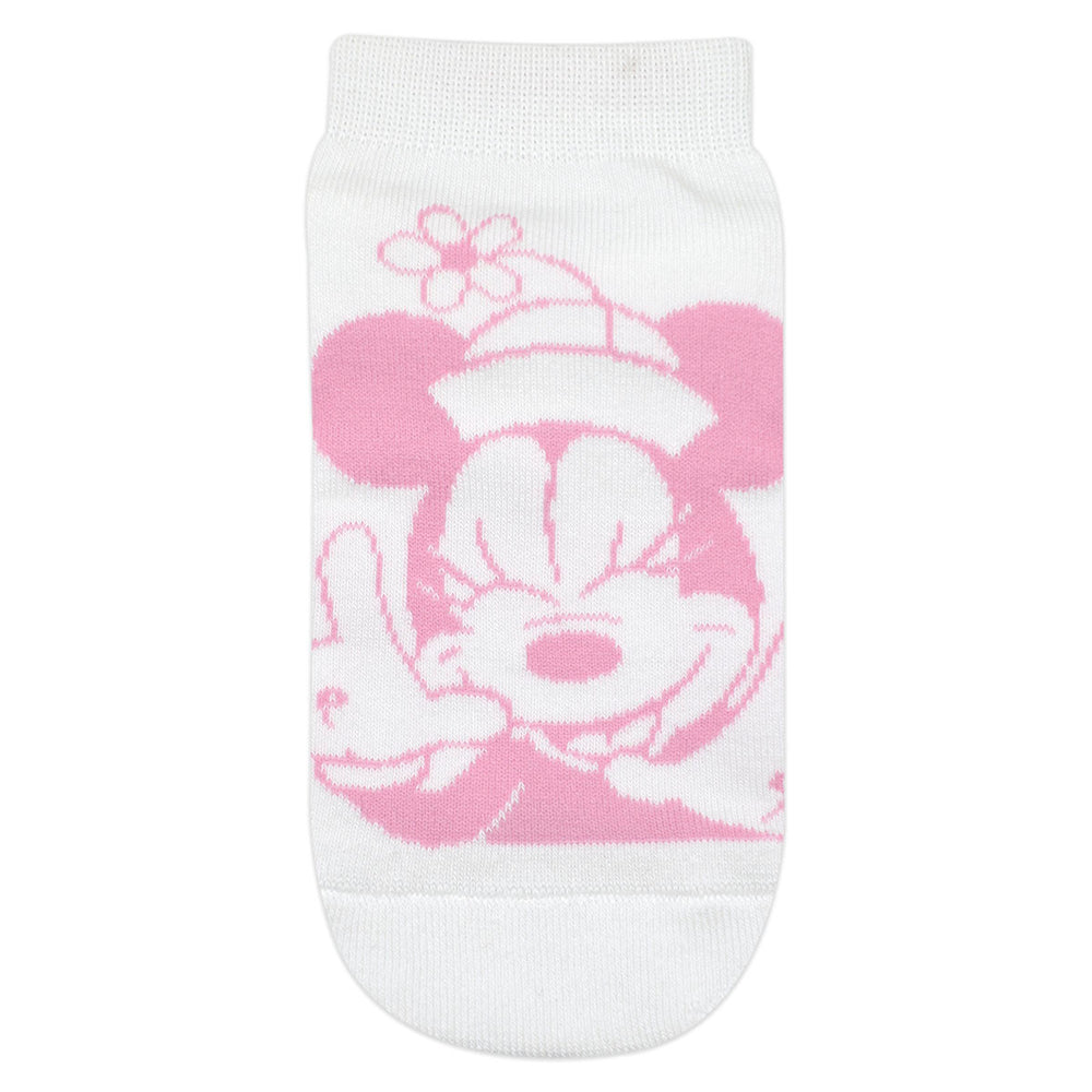 Balenzia x Disney Mickey & Minnie Lowcut Socks for Women (Pack of 2 Pairs/1U)(Free Size) White - Balenzia