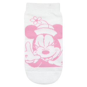 Balenzia x Disney Mickey & Minnie Lowcut Socks for Women (Pack of 2 Pairs/1U)(Free Size) White - Balenzia