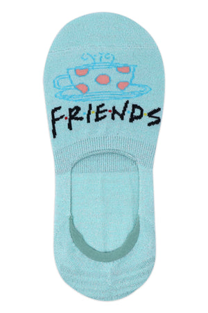 Balenzia x Friends Women-Loafer/No Show Socks (Pack of 2 Pairs/1U)- Green, Blue