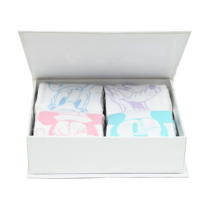 Balenzia x Disney Mickey & Friends Gift Box for Women- (Pack of 4 Pairs/1U)(Free Size) White - Balenzia