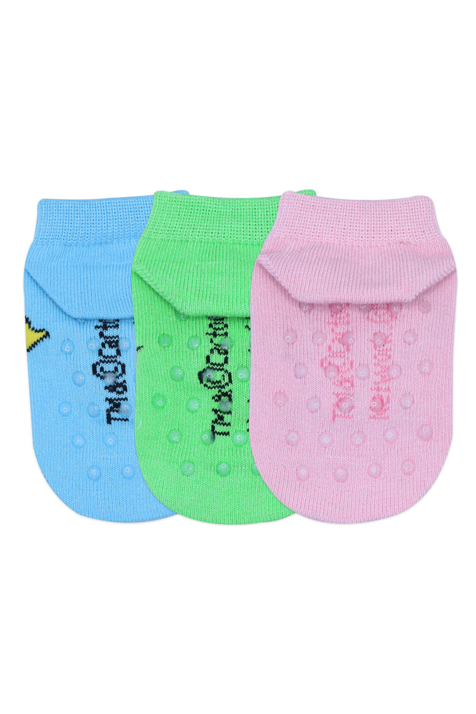 
            
                Load image into Gallery viewer, Powerpuff Girls Low Cut Socks for Kids with Anti-Skid Silicone Technology Made with 100% Combed Cotton &amp;amp; Spandex(Pack of 3 Pairs/1U)(1-2 Years)(2-3 Years)- Pink, Blue, Green - Balenzia
            
        