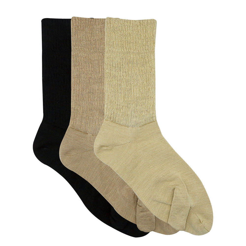 
            
                Load image into Gallery viewer, Balenzia Women solid/ Plain wollen Toe Socks- Black-Skin-Fawn (Pack of 3 Pairs/1U)(Free Size) - Balenzia
            
        
