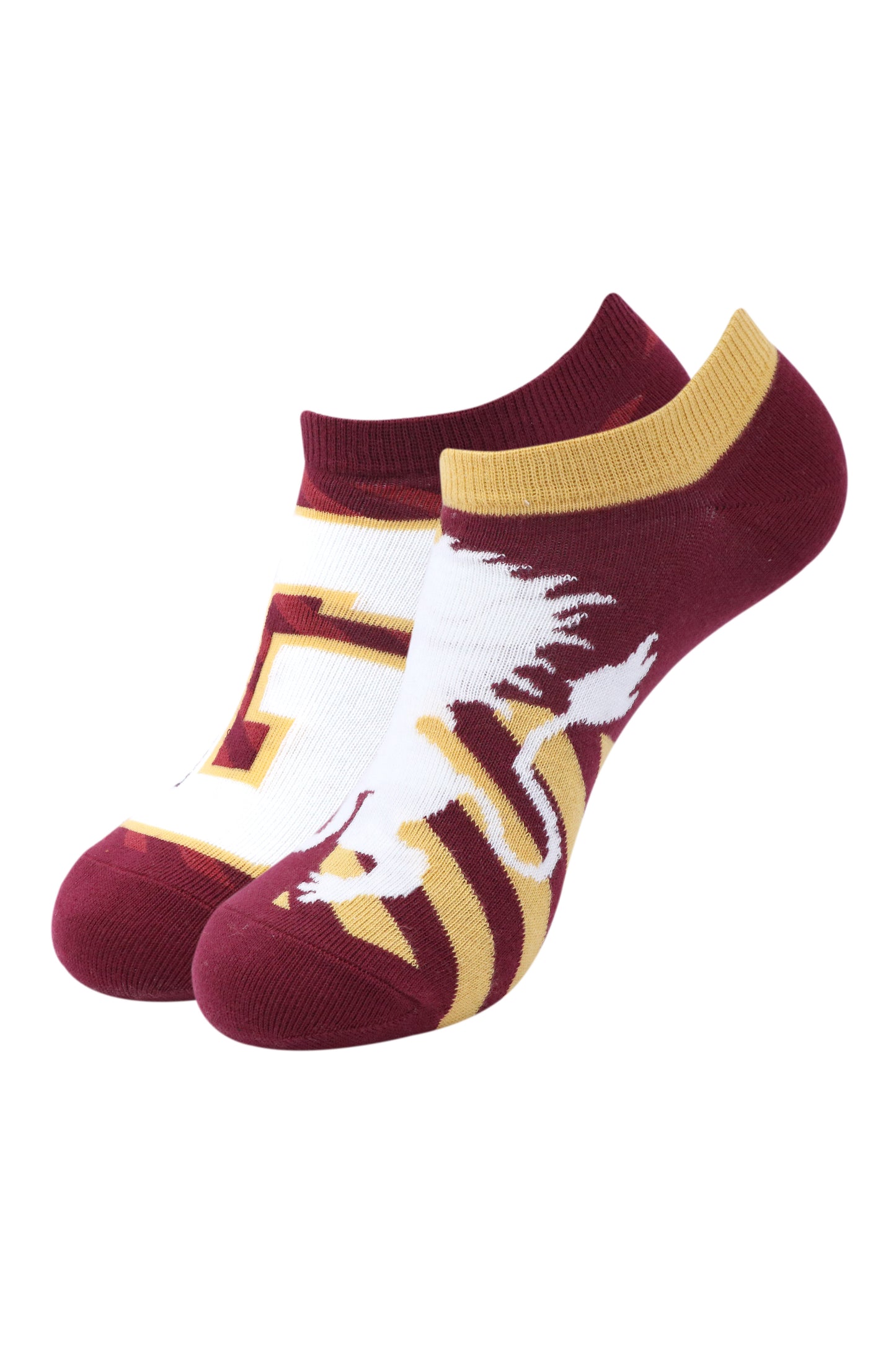 Balenzia x Harry Potter Gryffindor Crest & Logo lowcut Socks for Women (Pack of 2 Pairs/1U)- Maroon - Balenzia