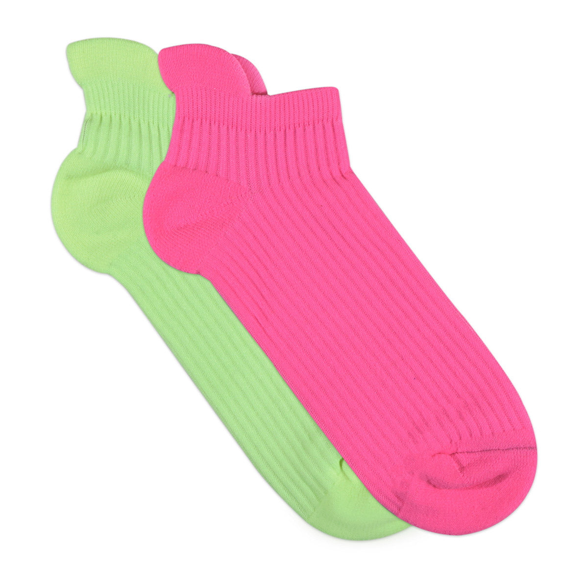 Balenzia Women Cushioned/Terry Lowcut Gym Socks (Free Size)(Pack of 2 Pairs/1U) - Green,Pink,Black,White - Balenzia