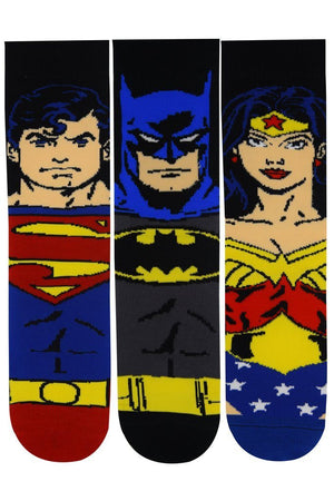 
            
                Load image into Gallery viewer, Justice League Gift Pack for Kids-Superman, Batman, Wonder Woman -Crew Socks(Pack of 3 Pairs/1U) - Balenzia
            
        