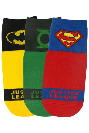 Justice League By Balenzia High Ankle Socks For Kids (Pack Of 3 Pairs/1U)(7-9 YEARS) - Balenzia