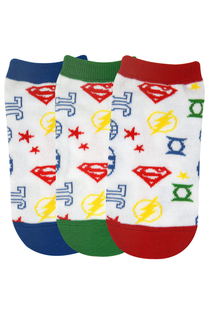 Justice League By Balenzia Low Cut Socks For Kids (Pack Of 3 Pairs/1U) - Balenzia